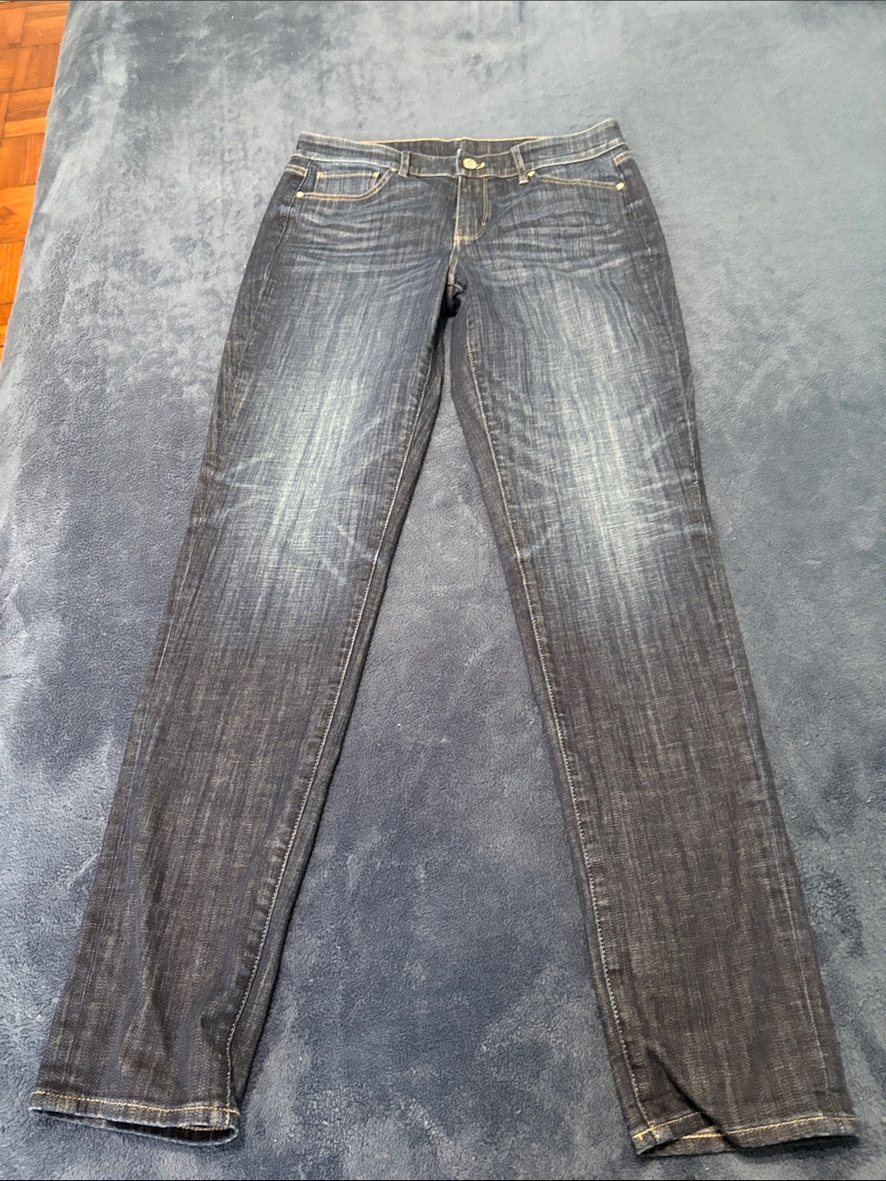 White House Black Market Women's Jeans - Dark Blue Wash